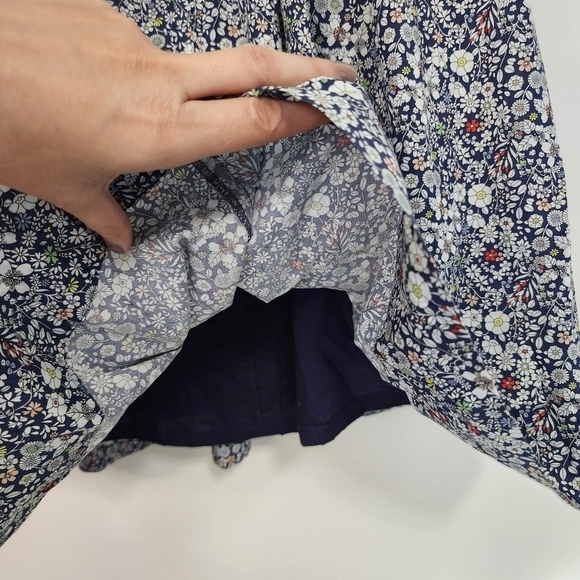 J. Crew Liberty Fabrics Blue Floral Strappy back Midi Dress Girly Prarie Fairyco - Picture 14 of 16